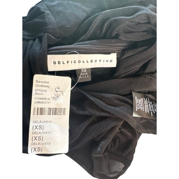 DELFI Alani Top in Black X-Small New Womens Sleeveless Sheer Tank Blouse - Picture 7 of 10